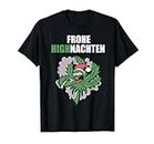 Frohe Highnachten Cannabis Patient Geschenk Weed Hanf T-Shirt