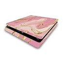 Head Case Designs Pink and Gold Marble Vinyl Sticker Gaming Skin Decal Cover Compatible With Sony PlayStation 4 PS4 Slim Console