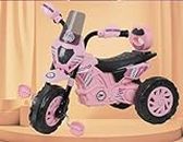 DA Bull International Harley Baby Bullet Bike Trike Cycle Backrest and Comfortable Seat Ride-on Bike Pedal Bike Tricycle Big Wheels with Musical Horn Lights for Kids Girl & Boy 2-5 Years (Pink)