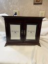 Bombay Company Wood and Glass Cabinet for Shelf, Mantle, Desk, Counter,etc.