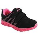 Dek Superlight Air Sprint Children's girls Kids Junior Shoes Running Trainers (12 UK Child, Black/Fuchsia)