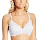 Warner's Women's No Side Effects Underarm-Smoothing Comfort Wireless Lightly Lined T-Shirt Bra 1056, White, 38C