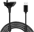 PSS Xbox 360 Charging Cable for Xbox 360 Wireless Game Controllers Black