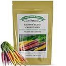 Rainbow Mix Carrot Seeds for Planting (Approx. 2100 Seeds-3.5 Grams) Heirloom Variety Includes: Solar Yellow, Bambino Orange, Cosmic Purple, Atomic Red & Lunar White
