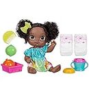 Baby Alive Fruity Sips Doll, Lime, Toys for 3 Year Old Girls,Boys 12-inch Baby Doll Set, Drinks & Wets, Pretend Juicer, Kids 3 and Up, Black Hair