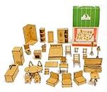 LIME SHADES Miniature Furnitures Set of 31 Miniature Accessories Best kit for Doll House, Doll Accessories, House Hold Accessories, and Other Fun Play activites for Kids