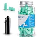 60-Pair Reusable Earplugs, Foam Ear Plugs, 38dB SNR Noise Reduction Ear Plugs for Sleeping, Snoring, Work, Travel, Studying, Shooting, Woodworking and All Loud Events - Water Blue