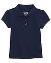 The Children's Place Baby Girls and Toddler Girls Short Sleeve Ruffle Pique Polo, Tidal, 4T