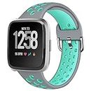Compatible with Fitbit Versa/Versa 2/Versa Lite Sport Bands Soft Silicone Sport Watch Strap Bracelet Wristbands Women Man for Versa Watch 61021 (Watch is NOT included) (Size Large,#12)