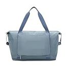 YYUFTTG Bolsa de Viaje Large Capacity Folding Travel Bags Waterproof Luggage Handbag Female Sports Storage Bag Gym Yoga Storage Shoulder Bag (Color : Blue)