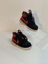Nike Court Borough Mid TD Black Red Toddler's Shoes Sneakers 839981-002 Sz5C
