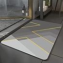 VHKD Water Absorbent pvc rectangular mats for Bathroom Kitchen Door mat Anti Slip Skid Bath mat (Design 1 | 58 X 38), multi