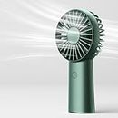 JISULIFE Handheld Fan, 4000mAh Small Portable Fan, Personal USB Rechargeable Pocket Fan [4-16H Working Time] Battery Operated Hand Fan with 3 Speeds for Outdoor/Travel, Summer for Men Women-Green