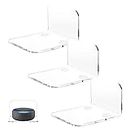 Small Floating Shelf, Acrylic Floating Wall Shelves Set Of 3, Versatile Self Adhesive Small Shelf, No Drill Display Shelf, Hanging Shelves With 6 Cable Clips, For Bedroom, Bathroom, Living Room Office