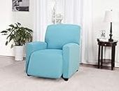 Madison Stretch Jersey Recliner Slipcover, Large, Solid, Aqua