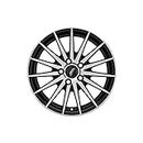 UNO Minda W1D147-000M00 15 inch Car Alloy Wheel, PCD 100, 5 Hole, Black Machined finish