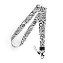 Zebra Animal Print ID Card Lanyard Badge Holder,Black Neck Lanyard,White Lanyard for Keys for Women,Keys Lanyard for Kids Girls Boy