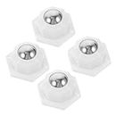 FOYTOKI 4 Pcs Small Appliance Casters Trash Can Wheels Mini Kitchen Appliances Wheels Mini Caster Wheels for Small Appliances Tiny Caster Wheels Oversized Pack Steel to Rotate