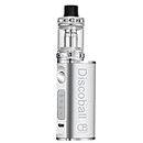 Discoball 100W Vape Kit, 2000mAh Mod Rechargeable, 3 Level Adjustable Power, Clear Atomizer 2.0ml Tank, E-Cigarette Starter for Beginner, No Nicotine (Silver)