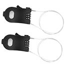 VANZACK 2pcs Wire Rope Cable Lock Mountain Bike Lock Plastic Snowboard Protection Boots Safety Lock Small Lock Skiing Boost Lock Snowboard Safety Lock Bike Password Lock Board Lock
