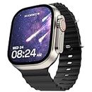 HAMMER Ultra Classic 2.01" Always on Display, Bluetooth Calling Smart Watch, Wireless Charging, 1 Extra Strap, Raise to Wake, in-Built Games, Brightness Adjustment, BP, SpO2, HR Monitoring