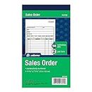 Adams Sales Order Books, 2-Part, Carbonless, White/Canary, 4-3/16" x 7-3/16", Bound Wraparound Cover, 50 Sets per Book, 3 Pack (DC4705-3)