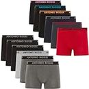 ANTONIO ROSSI (12-Pack) Men's Fitted Boxer Hipsters - Mens Boxers Shorts Multipack with Elastic Waistband - Cotton Rich, Comfortable Mens Underwear, Dark Assorted, XL