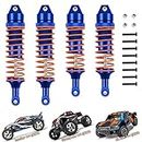 EPINON All Aluminum Front & Rear Shocks for 1/10 Traxxas Slash 2WD/4x4 Stampede Rustler Bandit Hoss Upgrade Parts RC Truck Replace 5862 (4PCS Blue) Blue-new