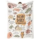 BaubleDazz New Mom Gifts for Women - New Mom Blanket - Gifts for New Mom with Mom Daily Affirmations Messages, Gifts for New Mom, Mama(50"x60")