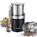 KYG Coffee Grinder Electric Grinder for Seeds, Pepper, Flax Seed Grinder with 1 Removable Bowl Spice Grinder 300W Washable Stainless Steel Cup