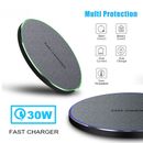 30W  Wireless Fast Charger Ladegerät Pad Mat Für Samsung Apple Air Pods iPhone