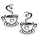 3 Pack Coffee Cup Wall Stickers DIY Cafe Mug Art Decals Kitchen Home Decor