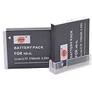 DSTE 2pcs NB-6L NB-6LH Batterie compatibles avec Canon PowerShot X500, SD3500, SD4000, SX275, SX510, SX600, SX610, SX710