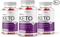 Bio Pure Keto ACV Gummies Weight Loss - 1500mg Ketosis Shark Gummies (3 Pack)