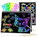 OSLINE Arts and Crafts for Kids Age 3-10,Gifts for 4-6-8 Year Old Girls Boys Toys,Toys for 5 6 7 Year Old,DIY Rainbow Scratch Paper Art Notebooks Kits for Kids,kids Christmas Birthday Gifts Age 7-12