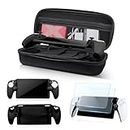 veoyya Carrying Case for PS5 Portal, 4 In 1 PS Portal Accessories with 1 Screen Protectors and Clear Protective Case, Protective Hard Shell Carrying Case, 1set key cap