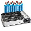 KEMPER - Barbecue Grill gaz 1900W Grille anti adhesive + 8 Cartouches gaz camping