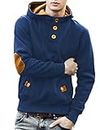 Gadgets Appliances Men's Polyester,Cotton,Fleece Hooded Neck Hooded Sweatshirt (Hooded Sweatshirt_Royal Blue-Mustard_M)