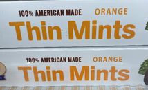 2 Boxes Zachary Orange Thin Mints 5.5 OZ USA Made Mint Dark Chocolate Candy New