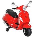 HOMCOM 6V Kids Electric Motorcycle Licensed Vespa Ride On Motorbike w/ MP3 Music LED Toy for 3-6 Years Old Red
