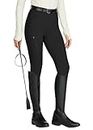 Willit Women's Riding Pants Full Seat Silicone Breeches Equestrian Horseback Riding Tights with Zipped Pocket Black M