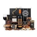 Thornton & France ‘The Celebration’ Red Wine Hamper With Nibbles | Luxury Food Hamper With Alcohol & Snacks Gift | For Him Her Or Couples | 7 Delicious Items