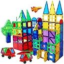 MAGBLOCK Magnet Building Tiles 130 Pcs 3D Toys Magnets Magnetic Blocks Set Preschool Toys Gifts