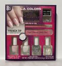 L.A. Colors All Is Bright 8 Piece French Tip Manicure Gift Set-NIB!