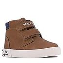 Nautica Kids Chukka Boot Strap, Lace-Up and Zipper Bootie |Boys-Girls| (Toddler/Little Kids), Tan/Ivory Double Strap, 12 Little Kid