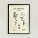1891 Tattoo Maschine Vintage Patent Design Mechanisch Retro A4 Wandkunst Druck 