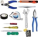 KROST Beginner 11 in 1 Home Tool Kit Set (Plier, Screwdriver Set, Adjustable Wrench, Measuring Tape, Line Tester, Wire Stripper)