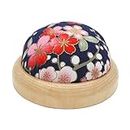 Pin Cushion Wooden Base Sewing Needle Pincushions Sewing Pin Cushion Organizer Holder for Sewing Craft Accessories Quilting Supplies