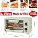 12L 600W Electric Oven Grill Toaster Bake Compact Oven Timer Breakfast Maker