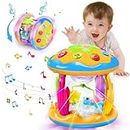 Jvshazup Juguetes para bebés, Juguetes Niños 1 Año Proyector Giratorio Juguetes de Bebé de 6-12 Meses con Música/Luz, Montesori para Bebés 12-18 Meses,Regalo para niños de 1 a 2 años